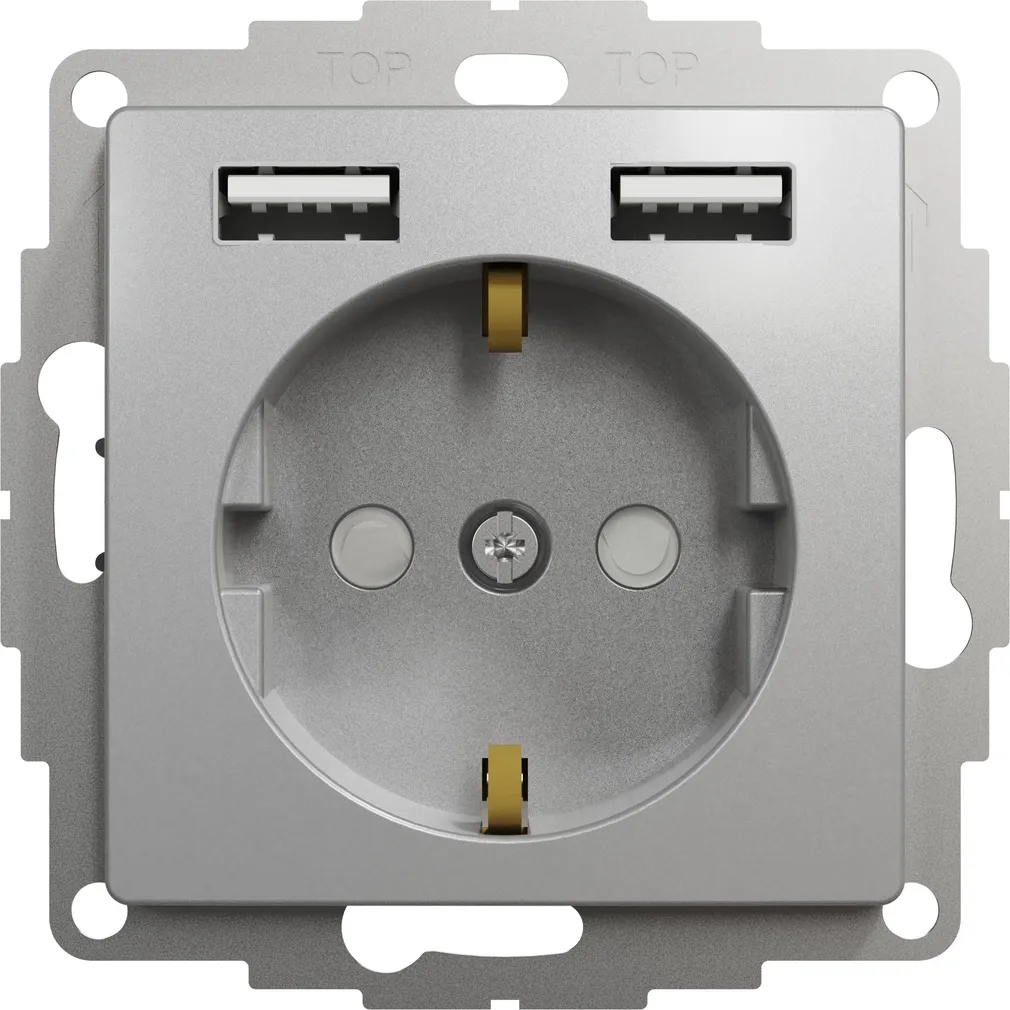 PISTIKUPESA M-GA 2XUSB SCHNEIDER-ELECTRIC SEDNA DESIGN ALU