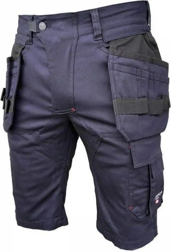 TÖÖPÜKSID LÜHIKESED PESSO KS215M STRETS TUMESININE C56