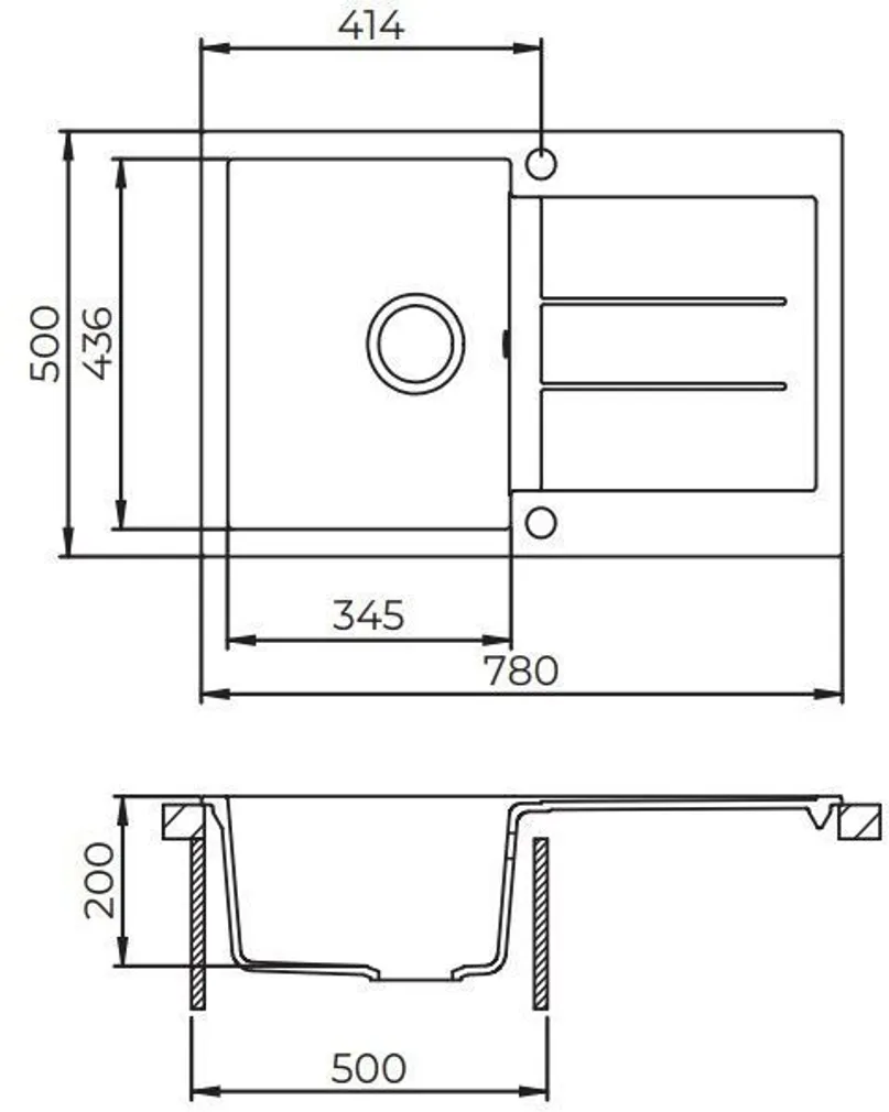 VALAMU AQUASANITA GRANIIT SQT101-601AW 780X500X200MM MUST