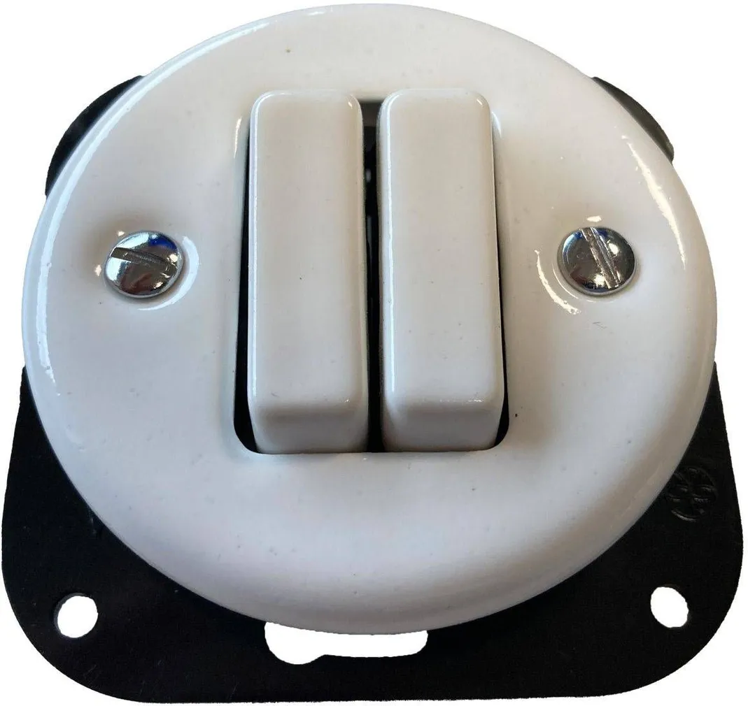 LÜLITI 2-NE FENDE VK SÜV KERAAMILINE VALGE