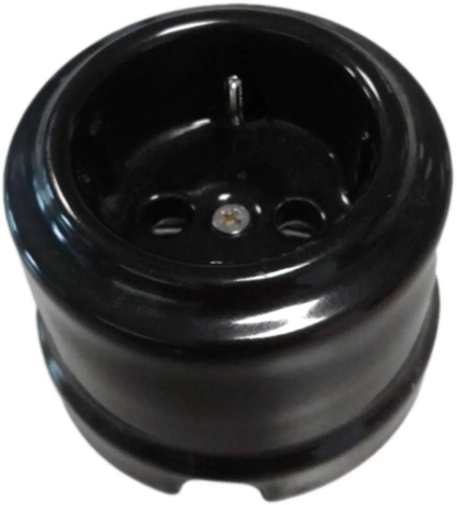 PISTIKUPESA 1-NE FENDE M-GA PIND KERAAMILINE MUST