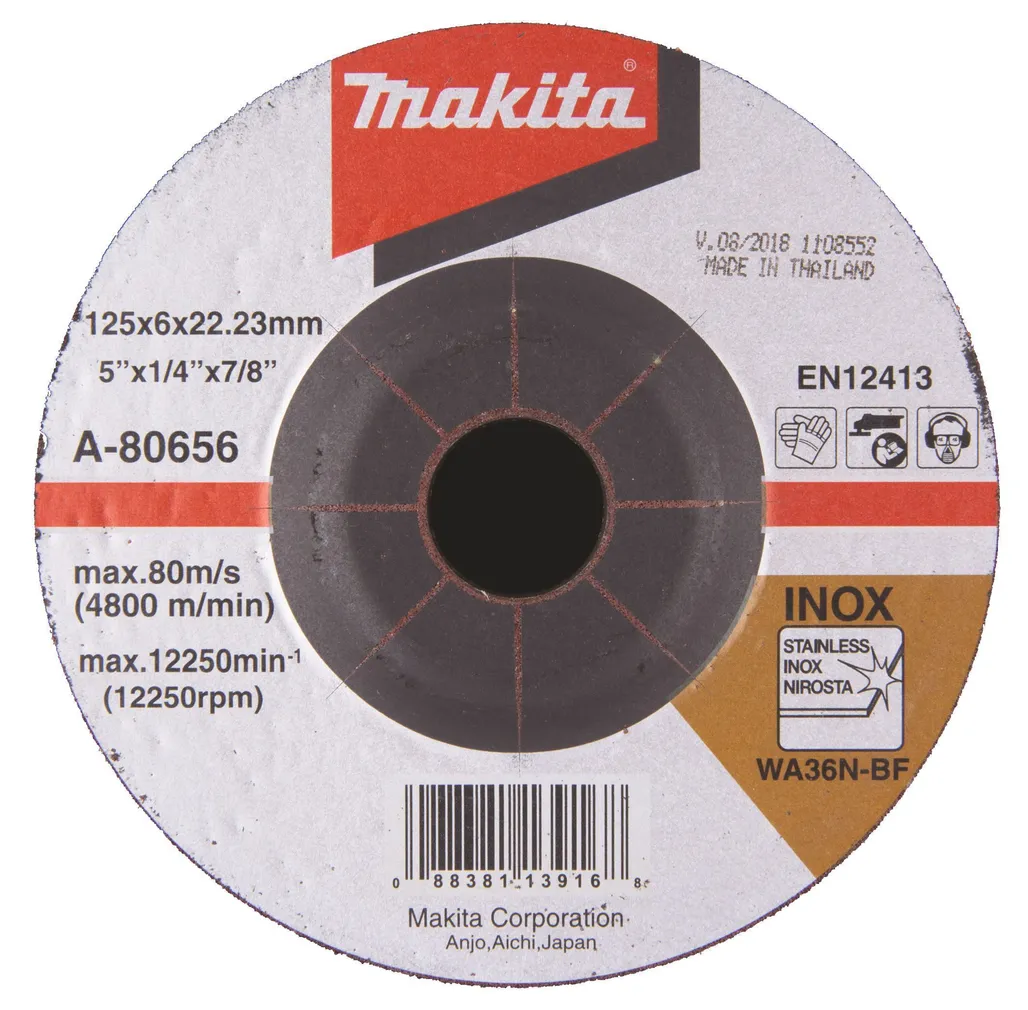 LIHVKETAS MAKITA 125X6MM RST A60T-BF, ROOSTEVABA