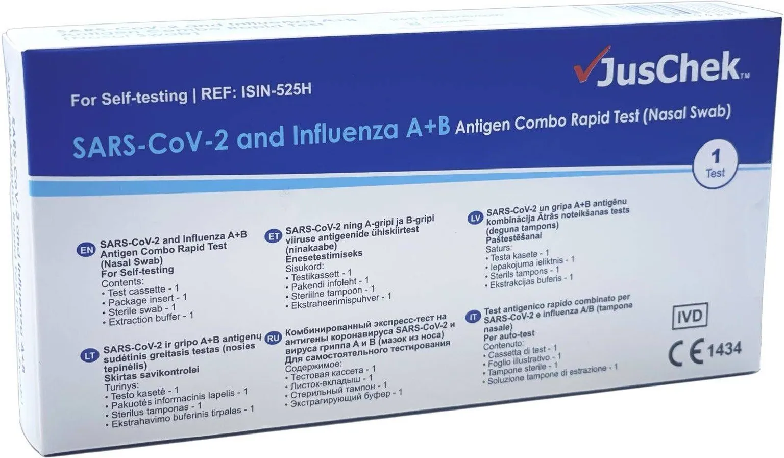 ANTIGEENI ÜHISKIIRTEST JUSCHEK COVID-19+A/B-GRIPP NINA