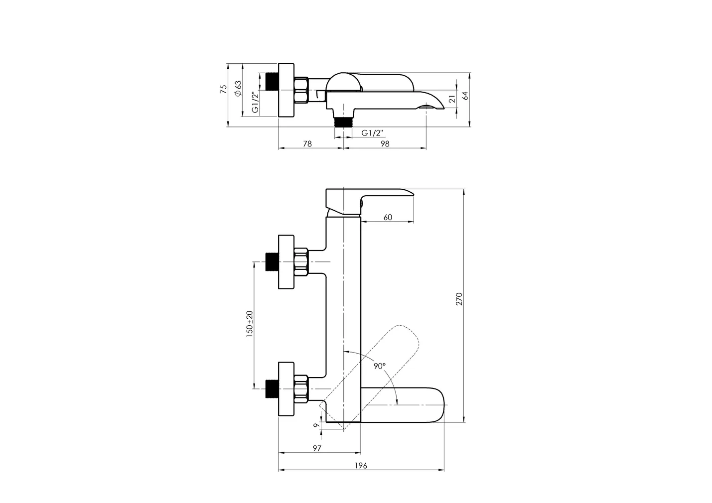 VANNI- JA DUŠISEGISTI RUBINETA ULTRA-10/K DUŠIKOMPL. KROOM