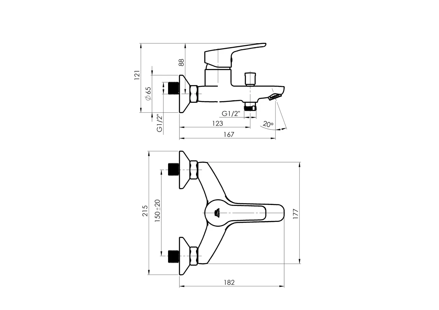 VANNI- JA DUŠISEGISTI RUBINETA UNO-10/K DUŠIKOMPL. KROOM