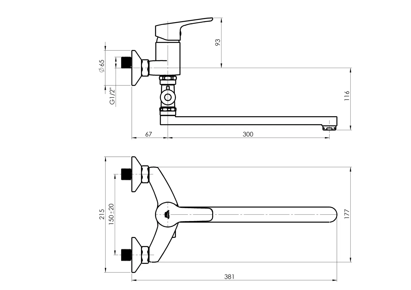 VANNI- JA DUŠISEGISTI RUBINETA UNO-12/C DUŠIKOMPL. KROOM