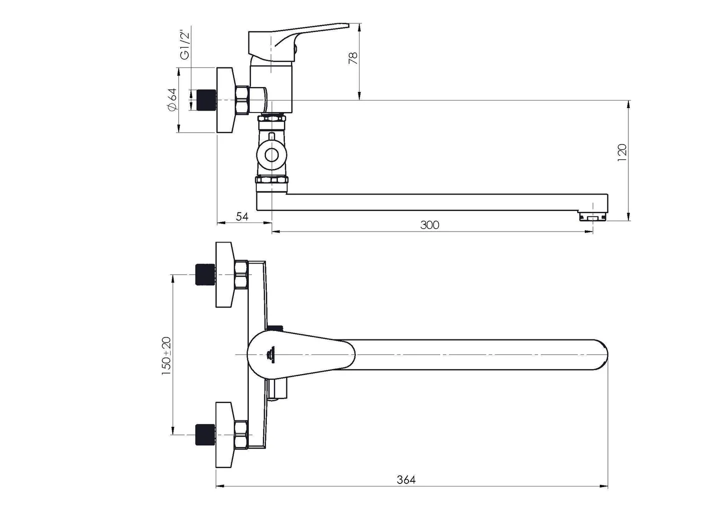 VANNI- JA DUŠISEGISTI RUBINETA LUKA-12/C DUŠIKOMPL. KROOM