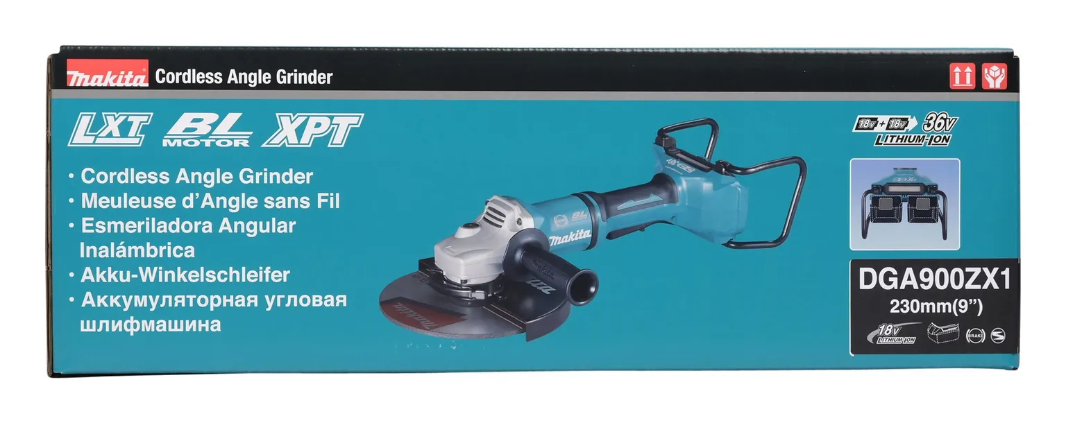 AKUNURKLIHVIJA MAKITA DGA900ZX1 2X18 V, Ø230MM, HARJAVABA