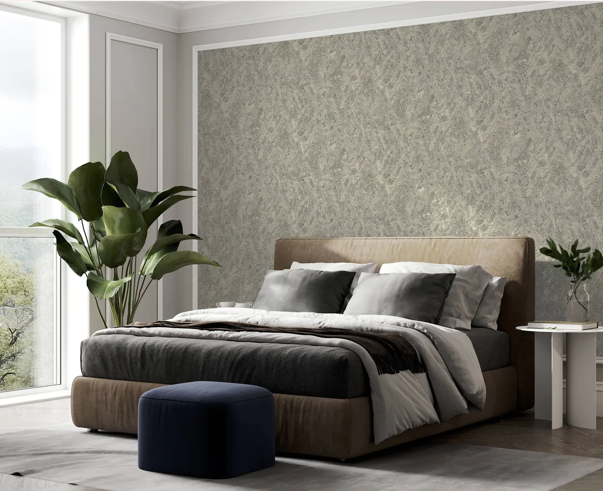 TAPEET ARTHOUSE MARBLE PATINA CHARCOAL NATURAL 0,53X10,05M