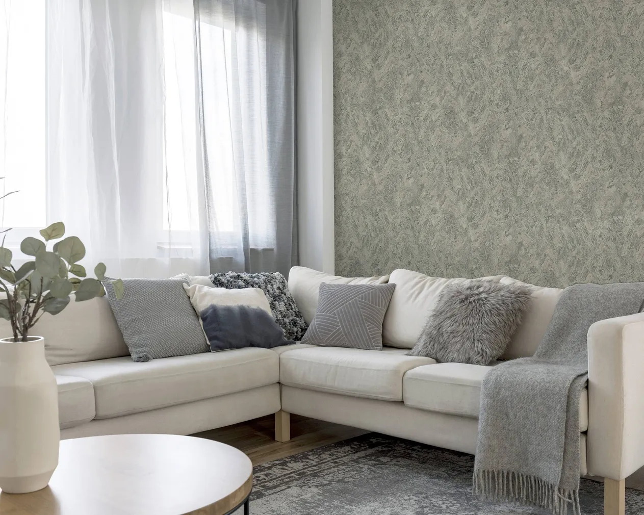 TAPEET ARTHOUSE MARBLE PATINA CHARCOAL NATURAL 0,53X10,05M