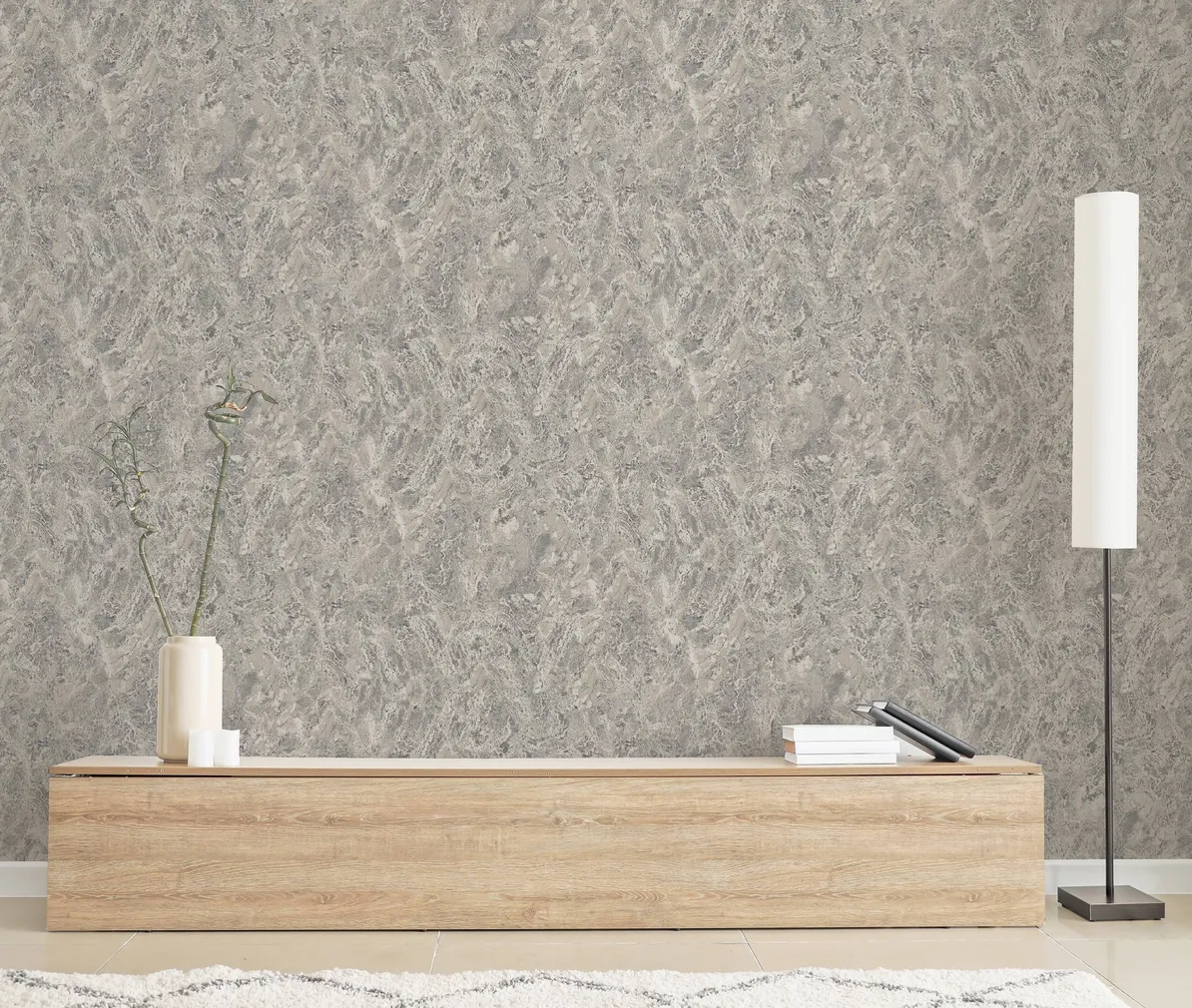 TAPEET ARTHOUSE MARBLE PATINA CHARCOAL NATURAL 0,53X10,05M