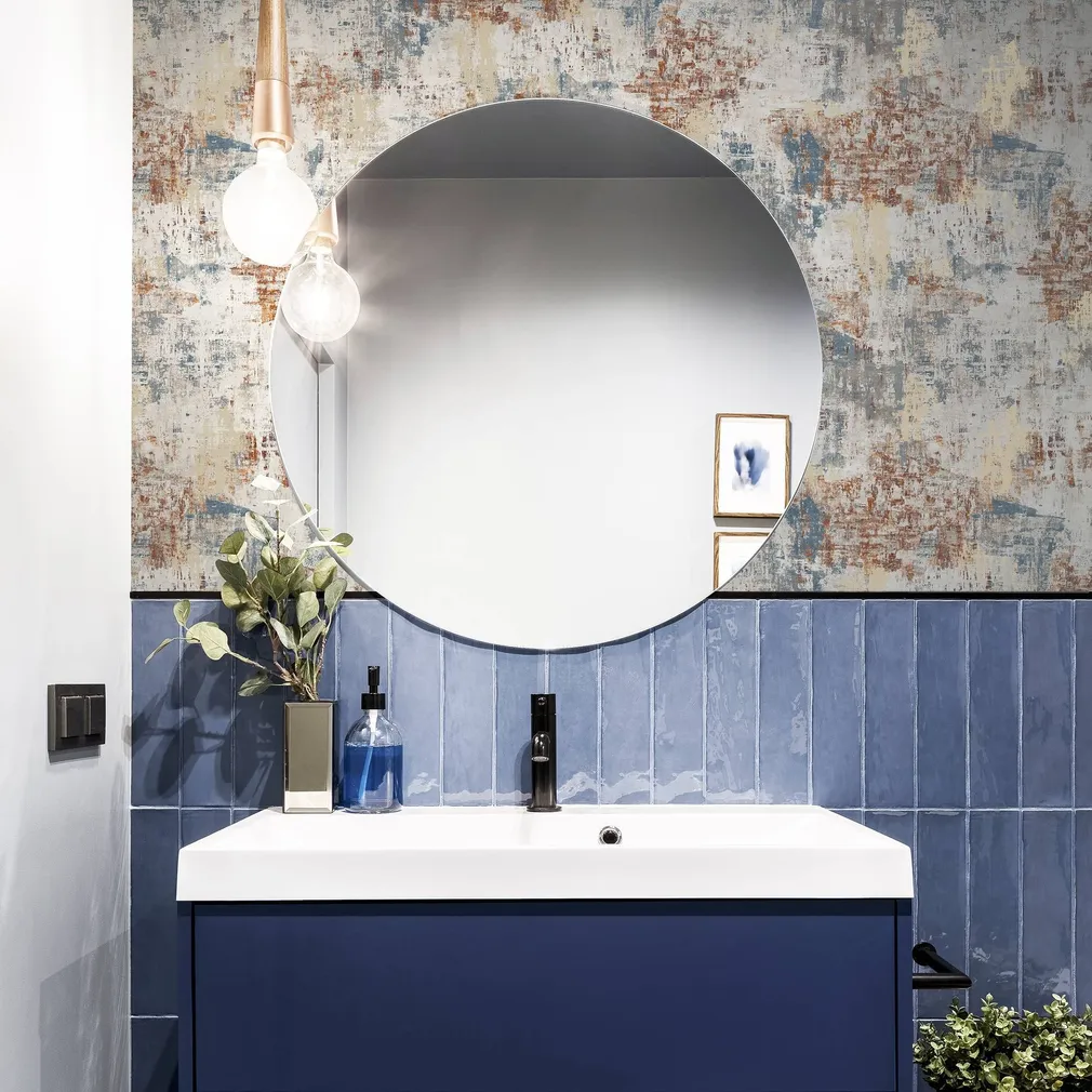 TAPEET ARTHOUSE ABSTRACT TEXTURE COPPER NAVY 0,53X10,05M