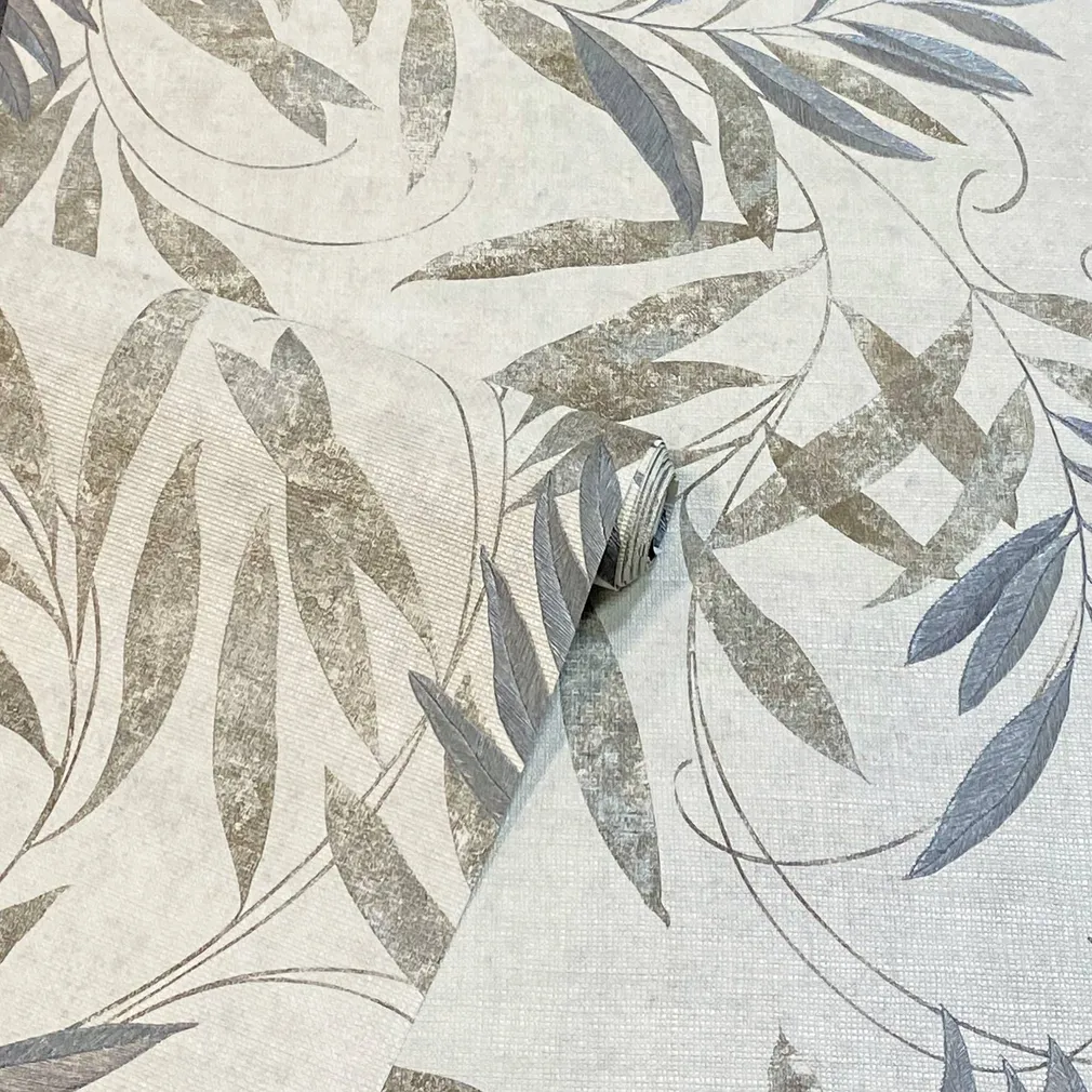 TAPEET ARTHOUSE LUXURY LEAF NATURAL GREY 0,64X10,05M