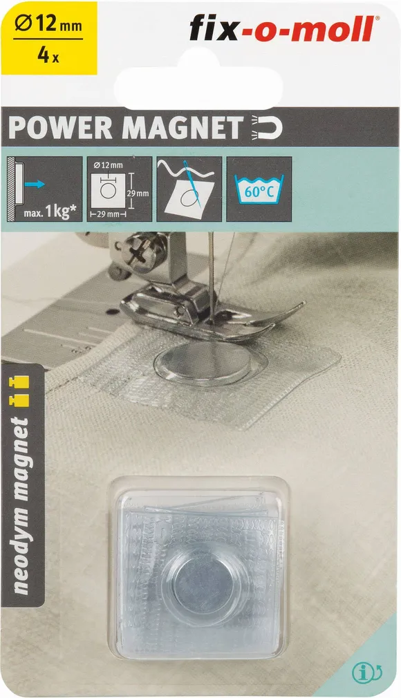 MAGNET FIX-O-MOLL SISSEÕMMELDAV 12X2MM 4TK
