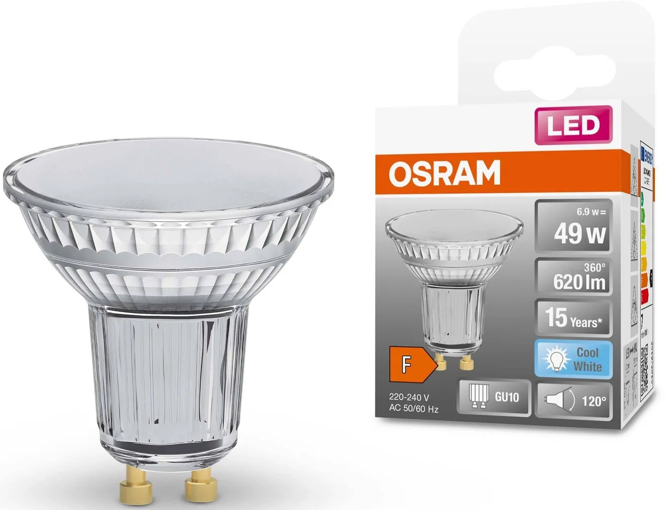 LED LAMP OSRAM 6,9W PAR16 GU10 620LM 4000K 120°