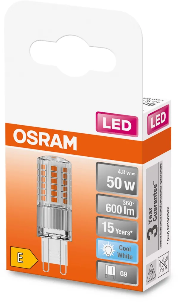 LED LAMP OSRAM 4,8W G9 600LM 4000K 