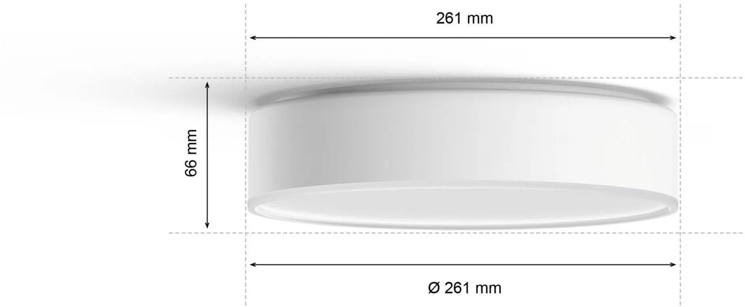 LAELAMP PHILIPS HUE ENRAVE S 9,6W 1220LM 2200-6500K HUE VALGE