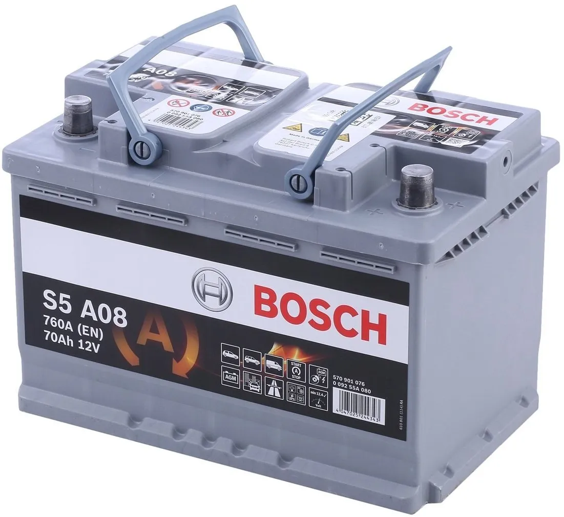 AUTOAKU BOSCH AGM S5 A08 70AH 760A 278X175X190