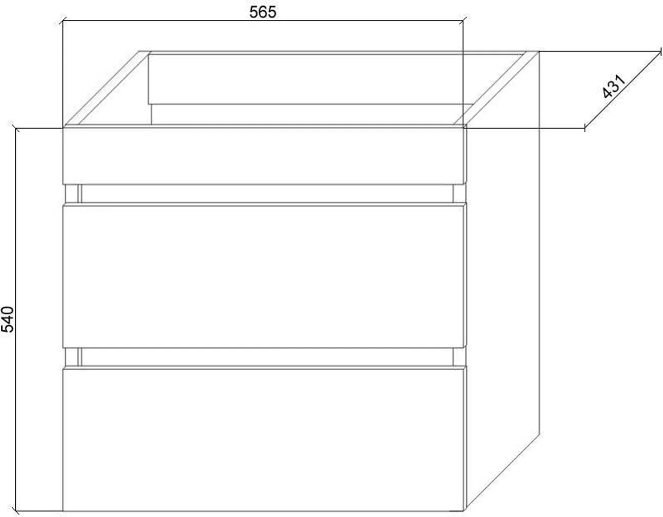 VALAMUKAPP AQUALINE PREMIUM VS 60X45X59CM VALAMUGA HELE TAMM