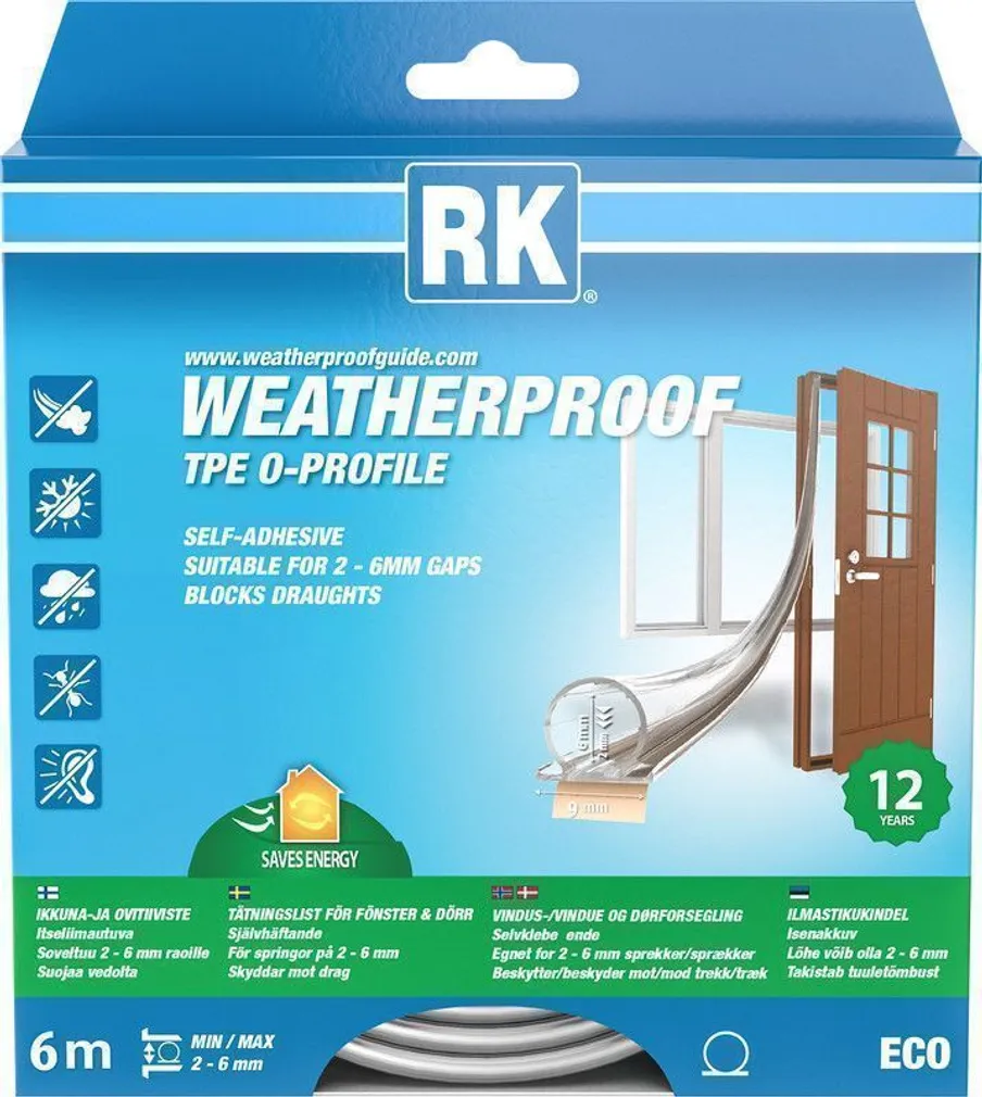 AKNA- JA UKSETIHEND RK VEEKINDEL TPE OMEGA-PROFIIL 7MM 6M