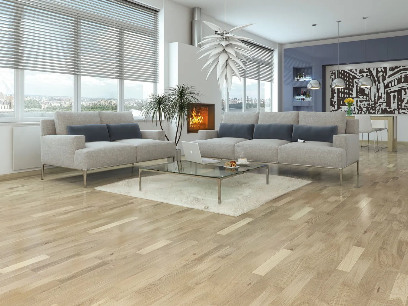 LAUDPARKETT BARLINEK 10MM TAMM FAMILY 3-LIPPI VALGE MATT LAKK