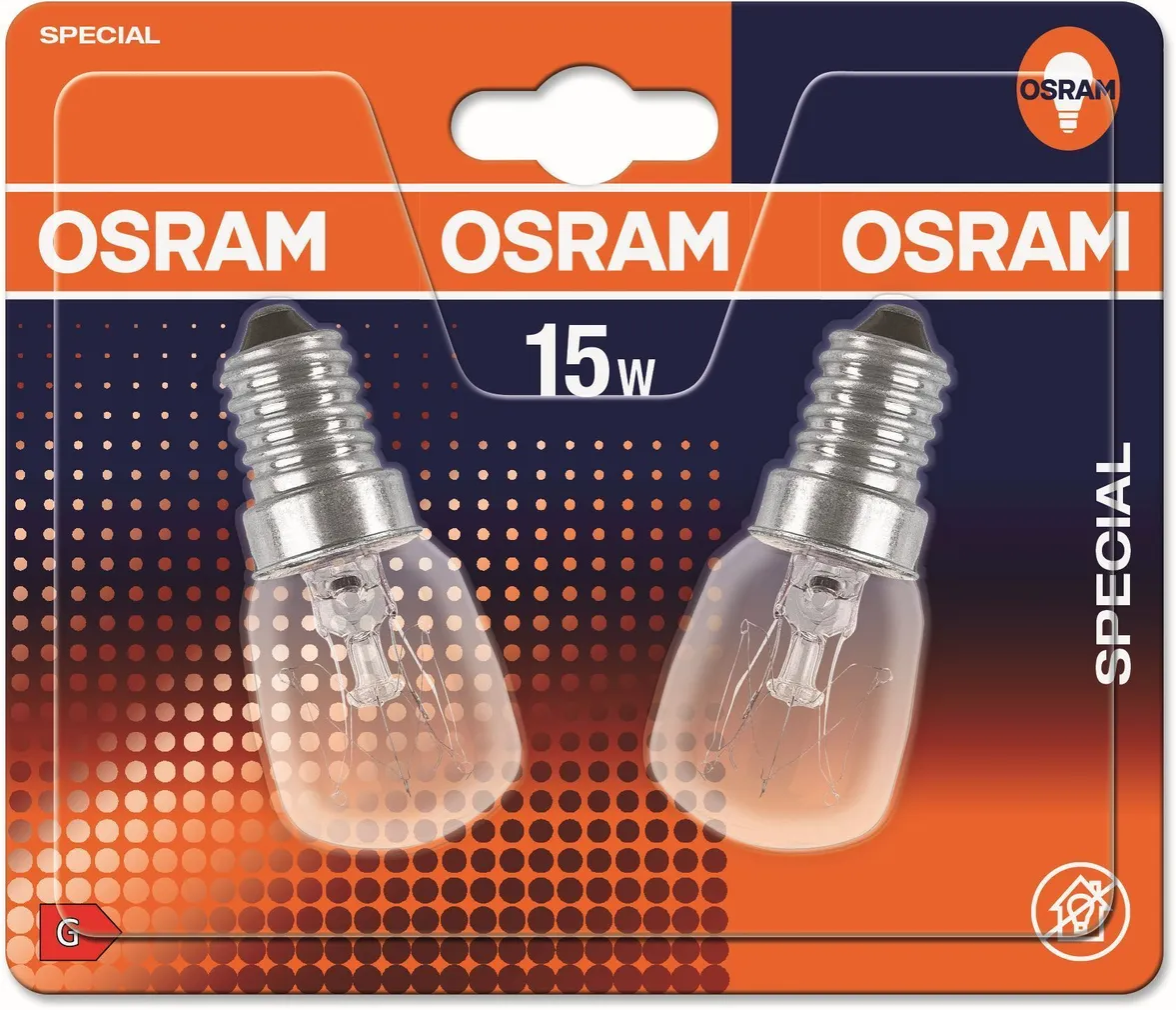 KODUMASINA HÕÕGLAMP OSRAM 15W E14 230V 2TK