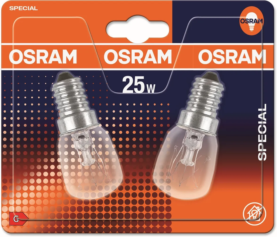 KODUMASINA HÕÕGLAMP OSRAM 25W E14 230V 2TK