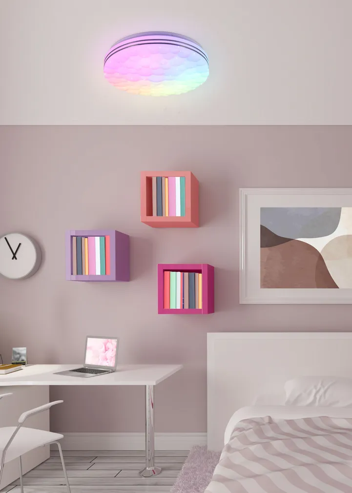 PLAFOON TRIO TIGER 22W LED 2500LM 2700-6000K VALGE RGB