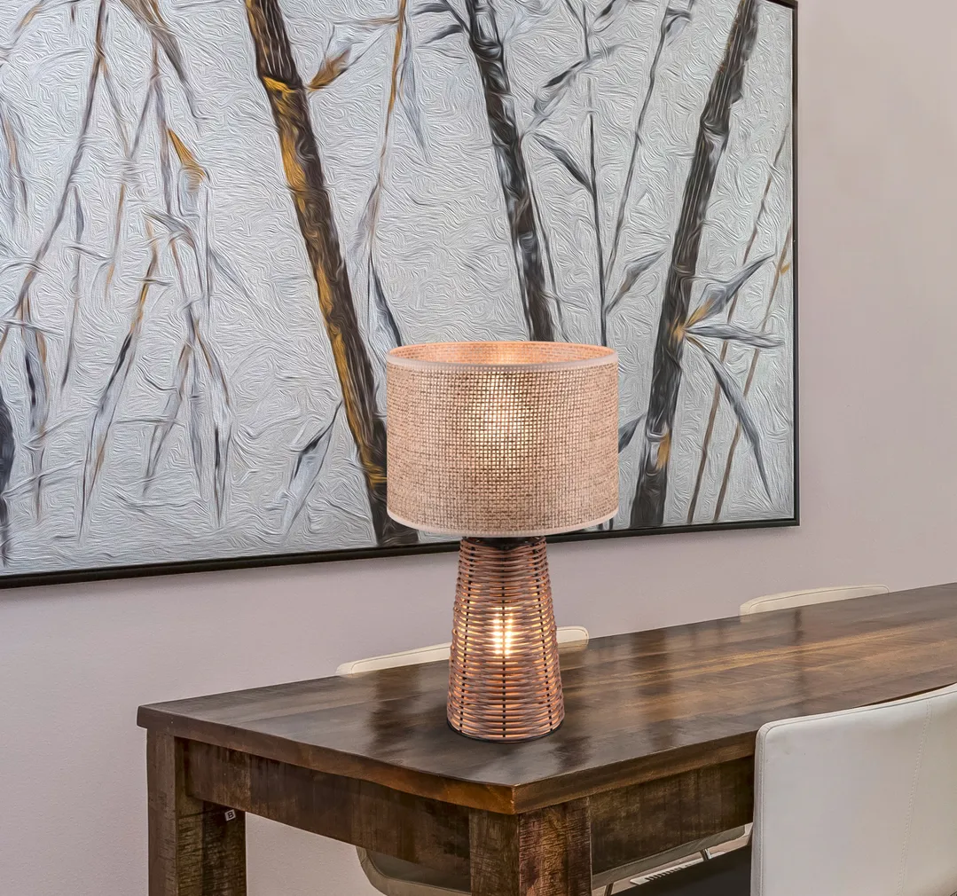 LAUALAMP TRIO STRAW 40+10W E27 ROTANG