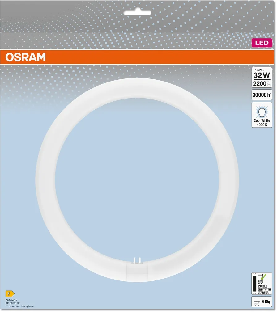 LED LAMP OSRAM 18,3W T9C EM 840 G10Q
