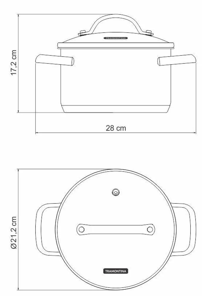 POTT TRAMONTINA 20CM SÜGAV UNA