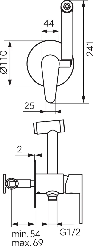 BIDEESEGISTI FERRO ALGEO BAG66P, KROOM