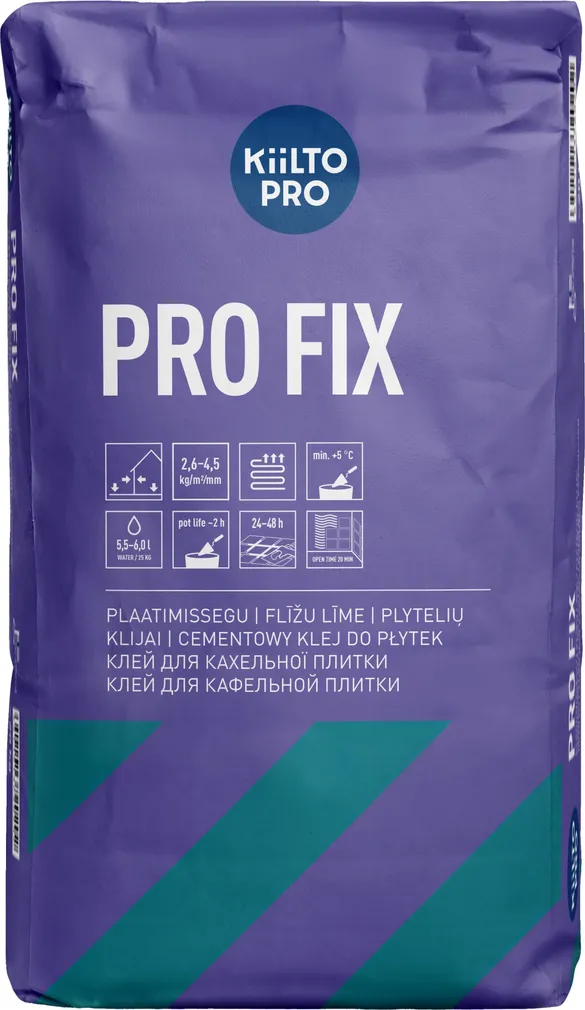 PLAATIMISSEGU KIILTO PRO FIX 25KG