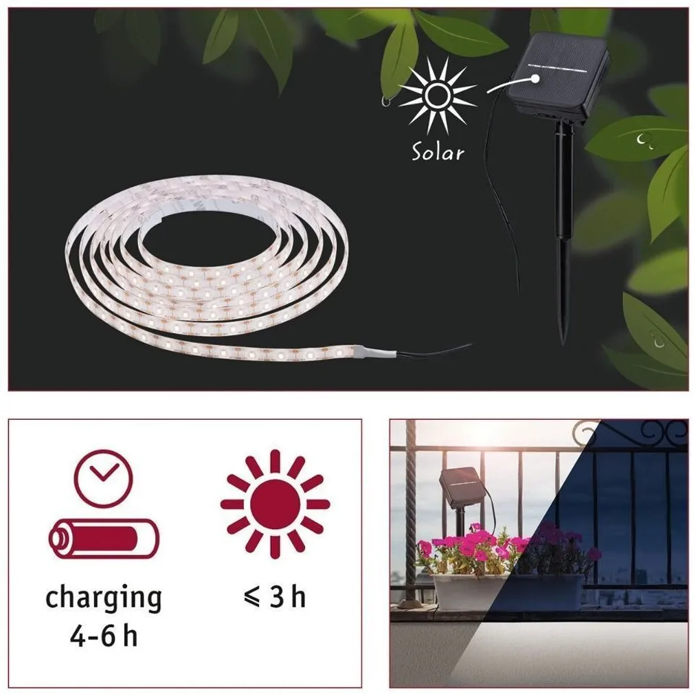 RIBAVALGUSTI PAULMANN SOLAR 3M 0,3W 48LM 2700K IP44