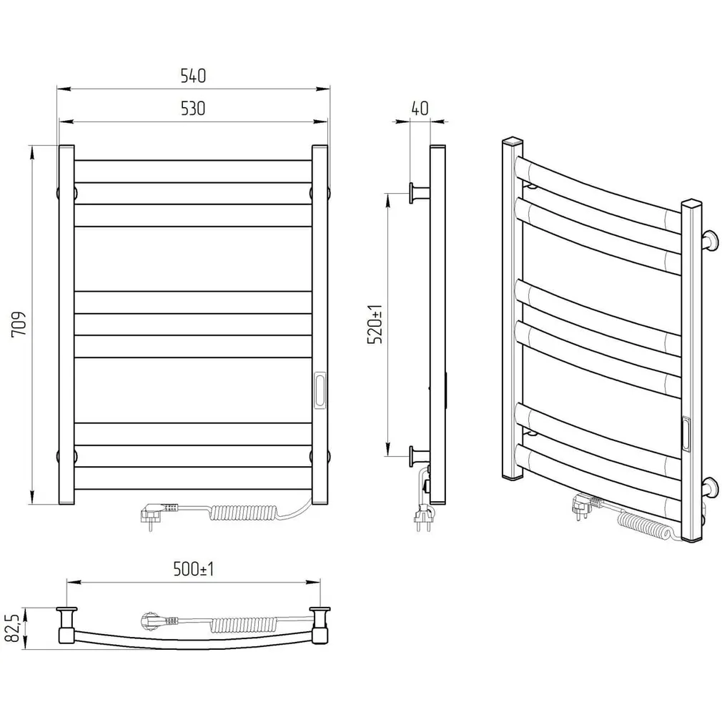 KÄTERÄTIKUIVATI LARIS "ATLANT P6" MUST/PAREM 500X700 R3 160W