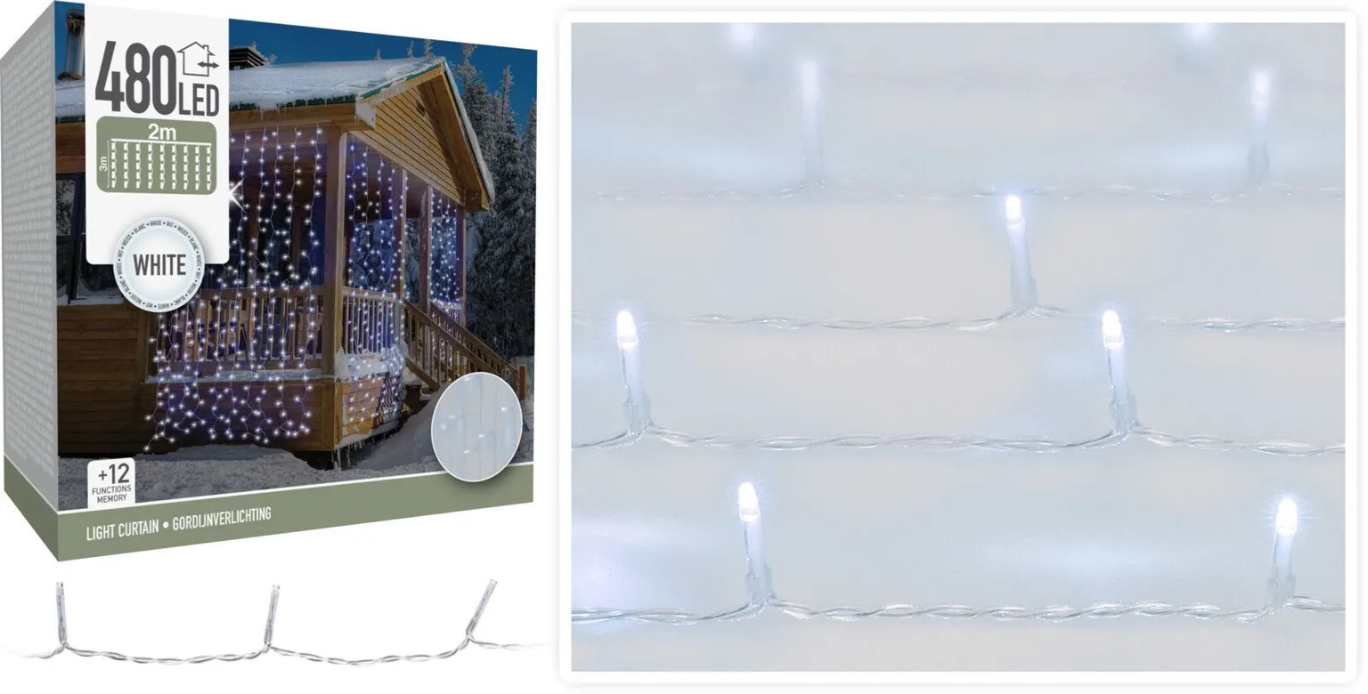 JÕULUVALGUSTUS KARDINAD 480 LED'I, IP44