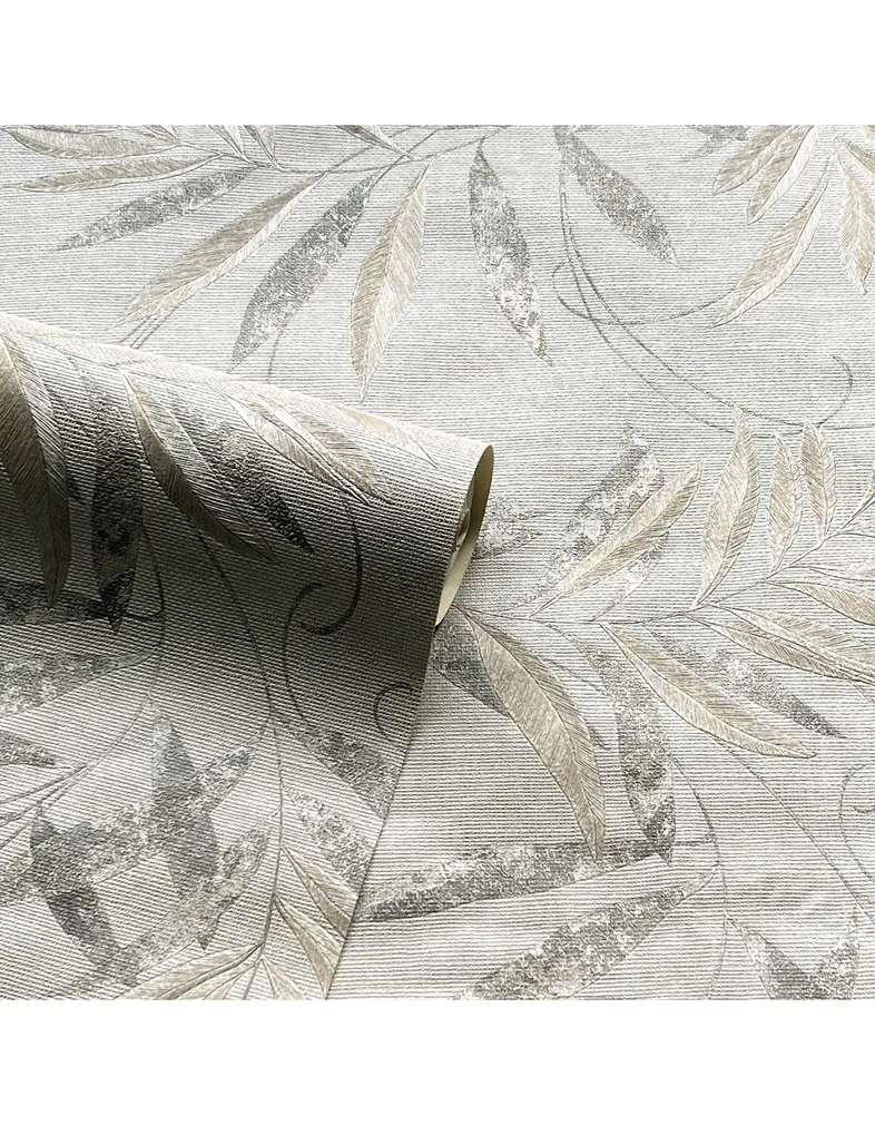 TAPEET ARTHOUSE LUXURY LEAF SOFT SILVER 0,53X10,05M          