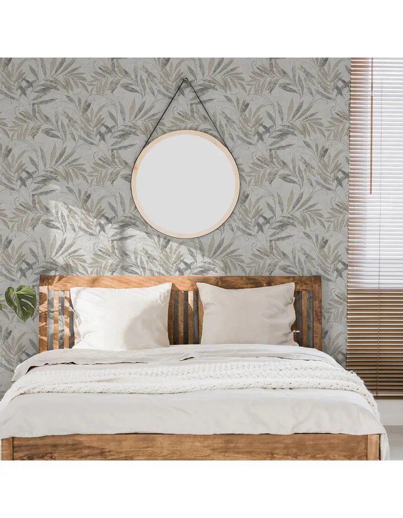 TAPEET ARTHOUSE LUXURY LEAF SOFT SILVER 0,53X10,05M          