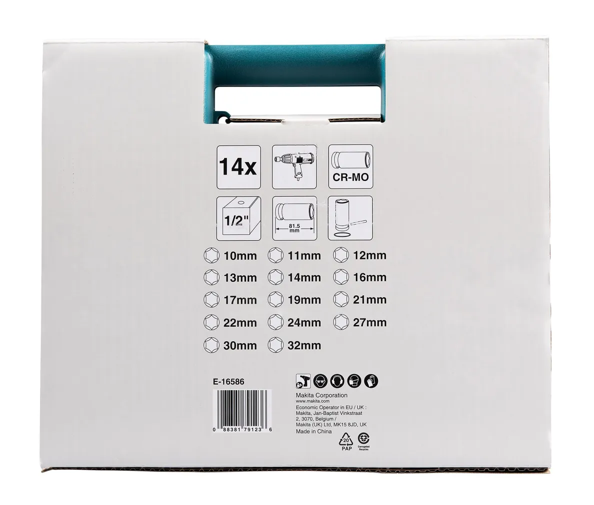 LÖÖKPADRUNITE KOMPLEKT IMPACT BLACK MAKITA 14-OSALINE