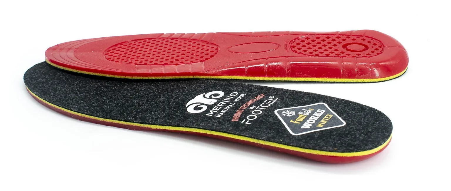 SISETALLAD FOOTGEL WINTER WORKS MERINO VILL APELSINI LÕHN 43-47