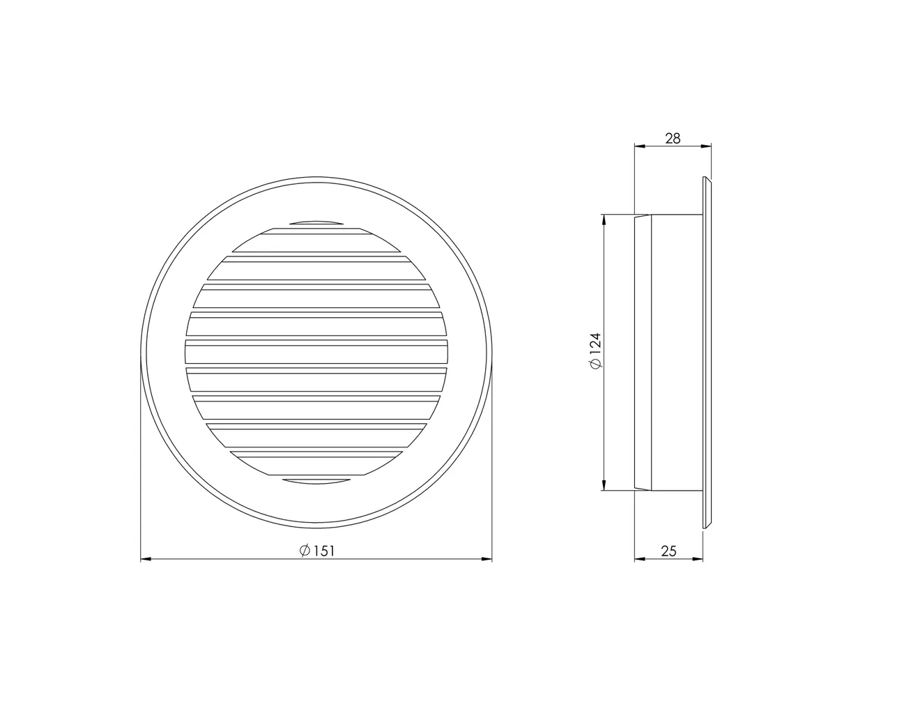 VENTILATSIOONIREST EUROPLAST PLAST 125MM MUST