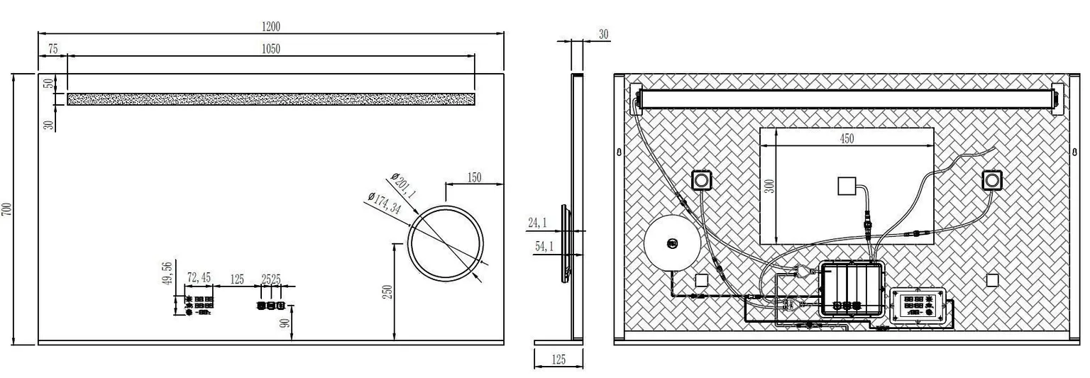 PEEGEL VINCHOME BERLIN LED VALGUSTUS 120X70CM WIFI UDUEEMALDUS