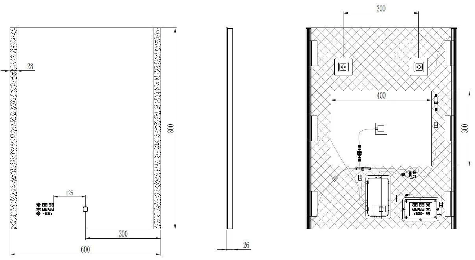 PEEGEL VINCHOME MELBOURNE LED VALGUSTUS 60X80CM WIFI UDUEEMALDUS
