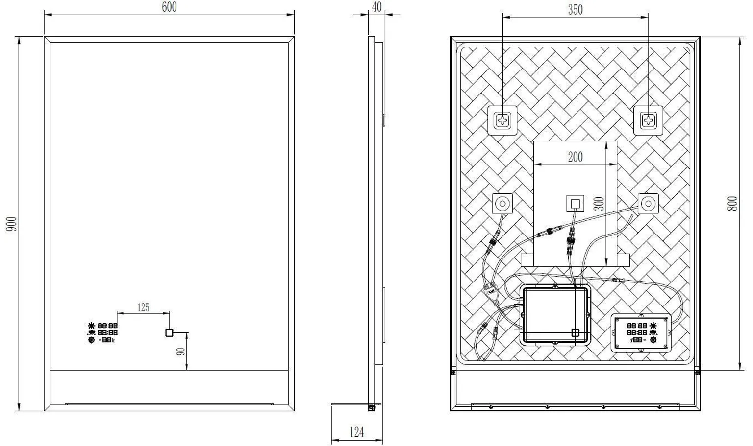 PEEGEL VINCHOME SPRINGFIELD LED VALGUSTUS 60X90CM WIFI MEEDIA UDUEEMALDUS