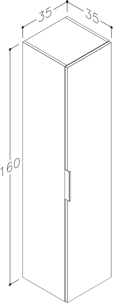 VANNITOAKAPP RB BATHROOM MONO 35 KÕRGE TUBAKAS TAMM