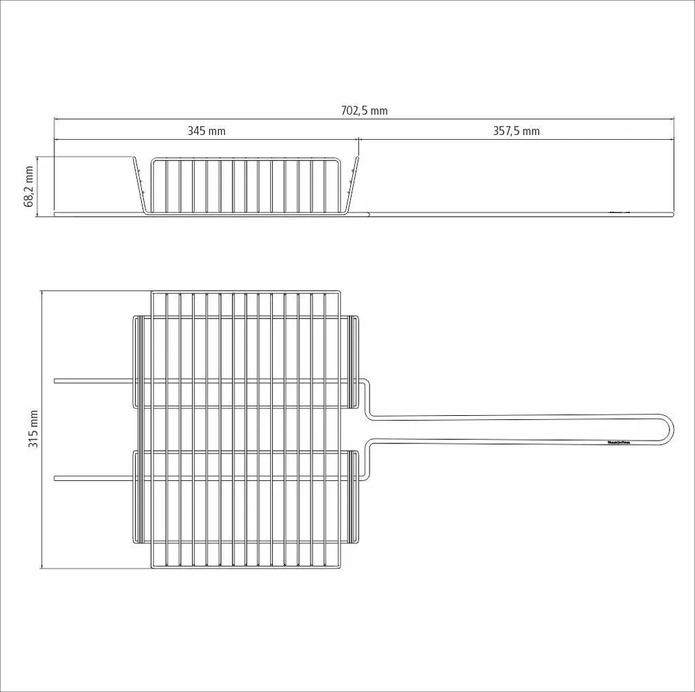 GRILLREST TRAMONTINA 70,2X31,5CM CHURRASCO