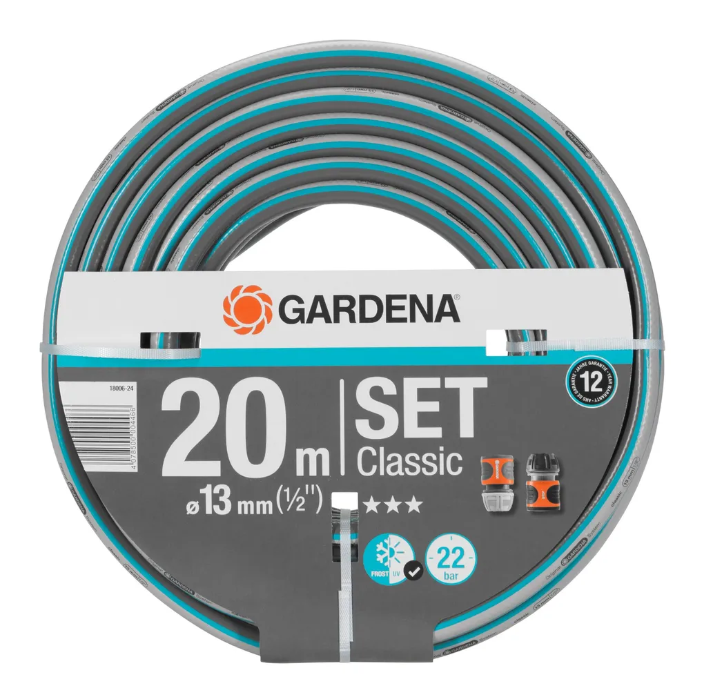VOOLIK GARDENA CLASSIC 13MM, 20M, LIITMIKEGA 2X915 KOMPLEKT