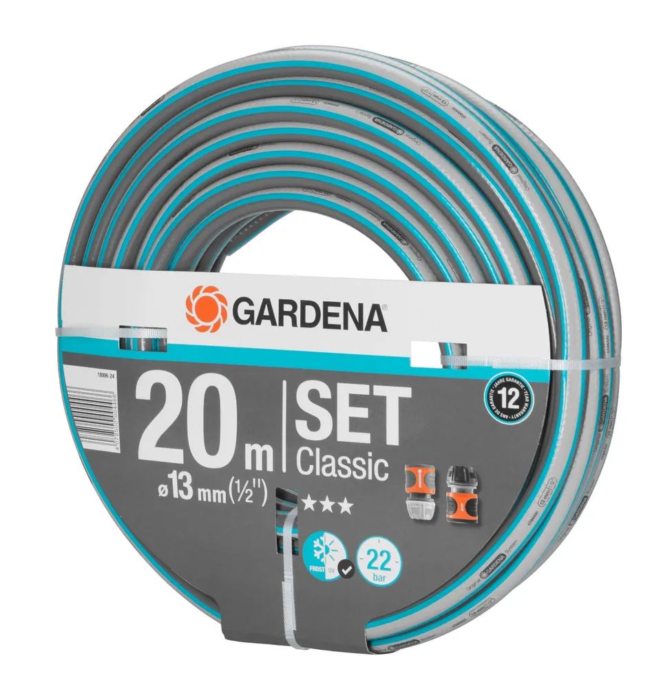 VOOLIK GARDENA CLASSIC 13MM, 20M, LIITMIKEGA 2X915 KOMPLEKT