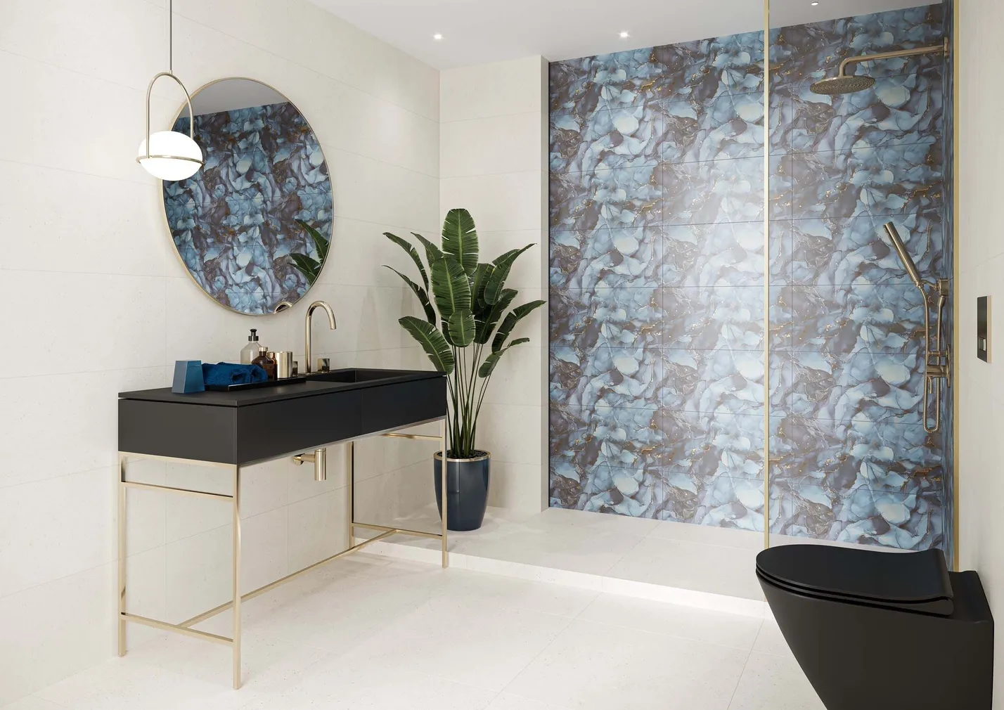 SEINAPLAAT PARADYZ FUENTES NAVY PANEL MATT 30X60CM