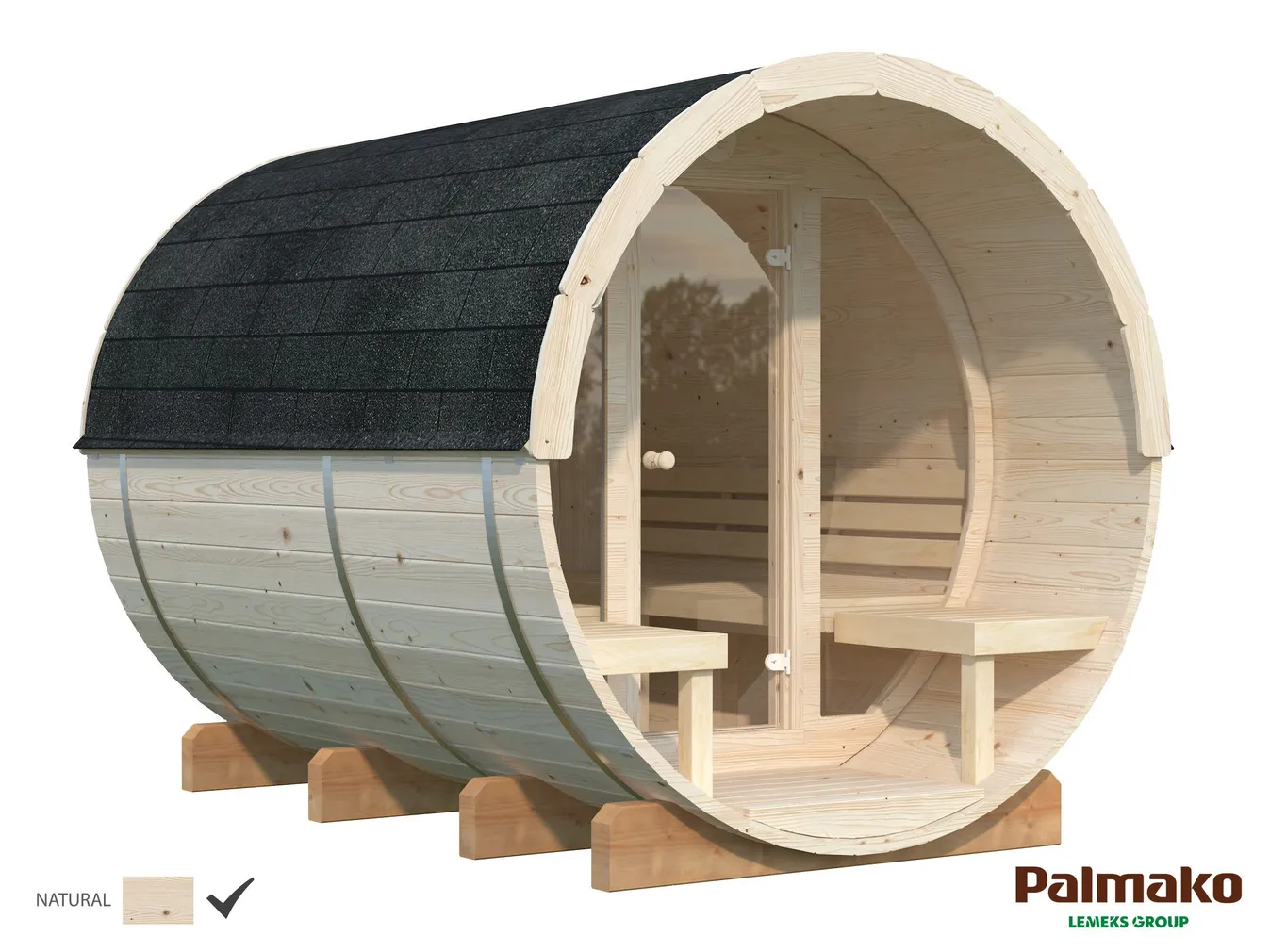 SAUN PALMAKO ANITA 1,6+0,7M² KLAASSEINAGA